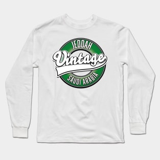 Jeddah saudi arabia vintage logo, Long Sleeve T-Shirt